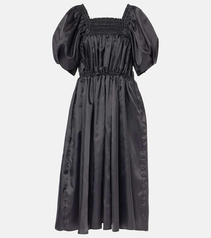 Shirred midi dress