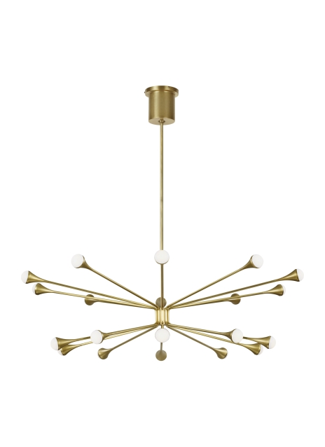 Aged Brass LED Chandelier from the Lody Collection