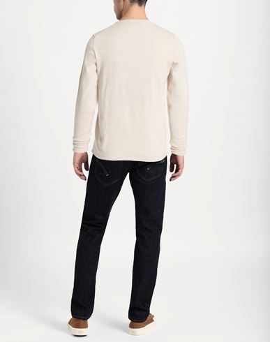 Man Sweater Beige Size 40 Cotton