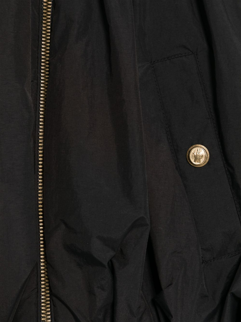 Girls Black Solid Jacket