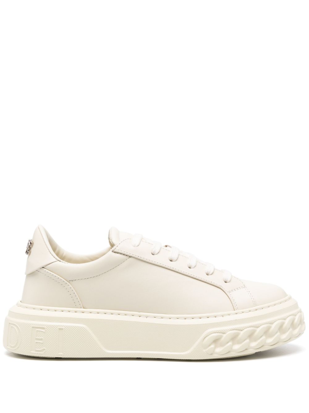 Low-top leather sneakers - White