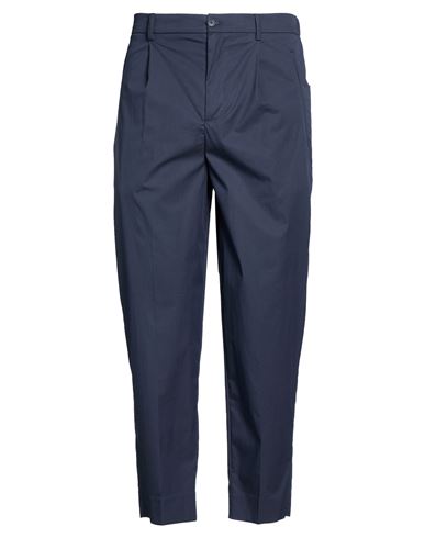 Man Pants Navy Size 34 Cotton, Polyamide, Elastane