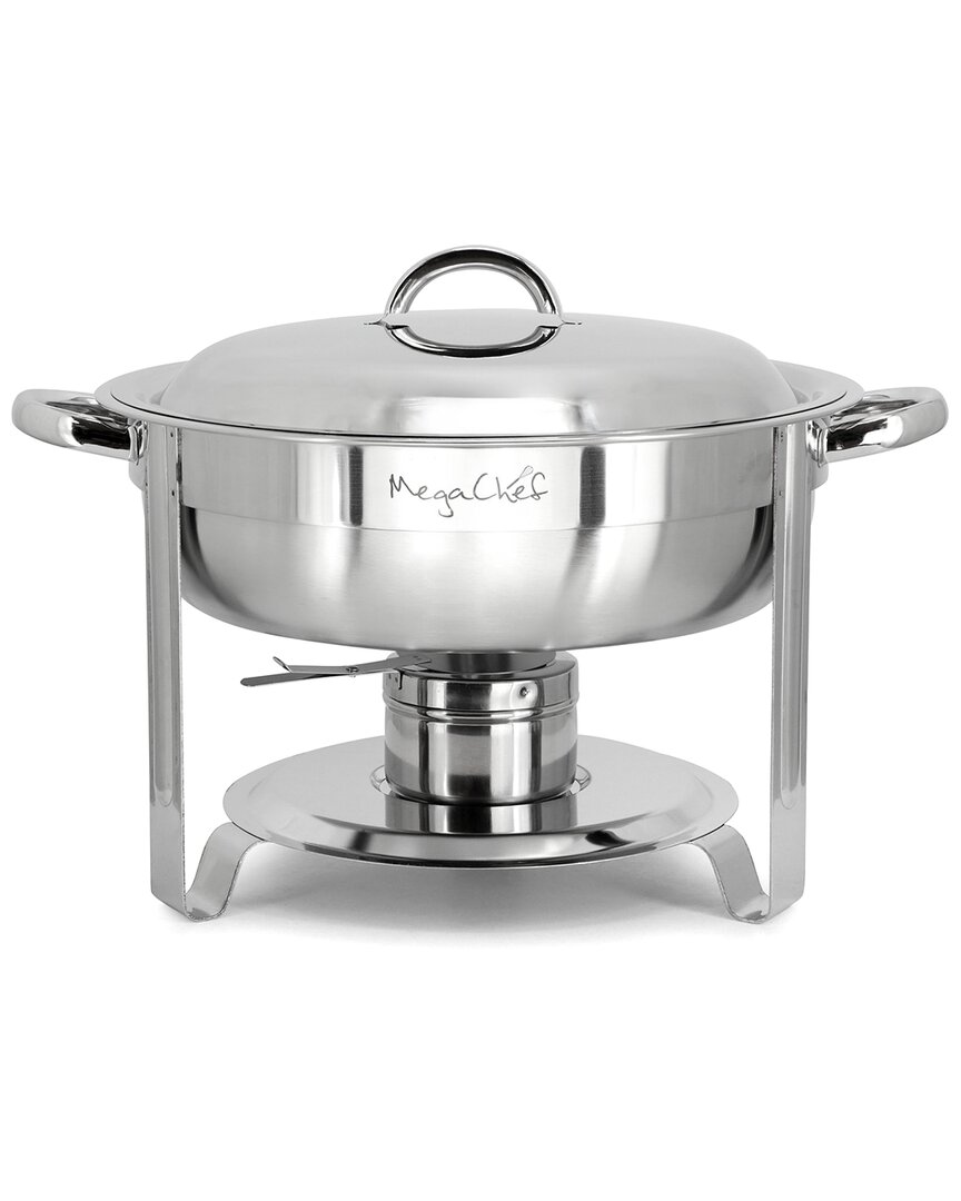 MegaChef 5.3qt Round Stainless Steel Professional Chafing Dish