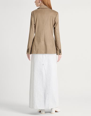 Woman Blazer Beige Size 6 Polyester, Elastane