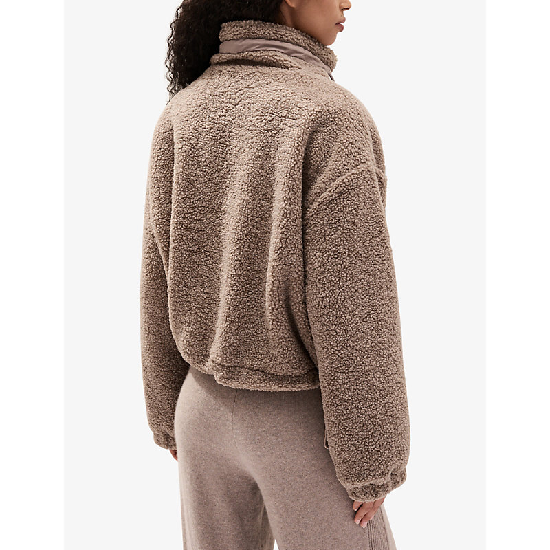 Womens Relaxed-Fit Borg Jacket
