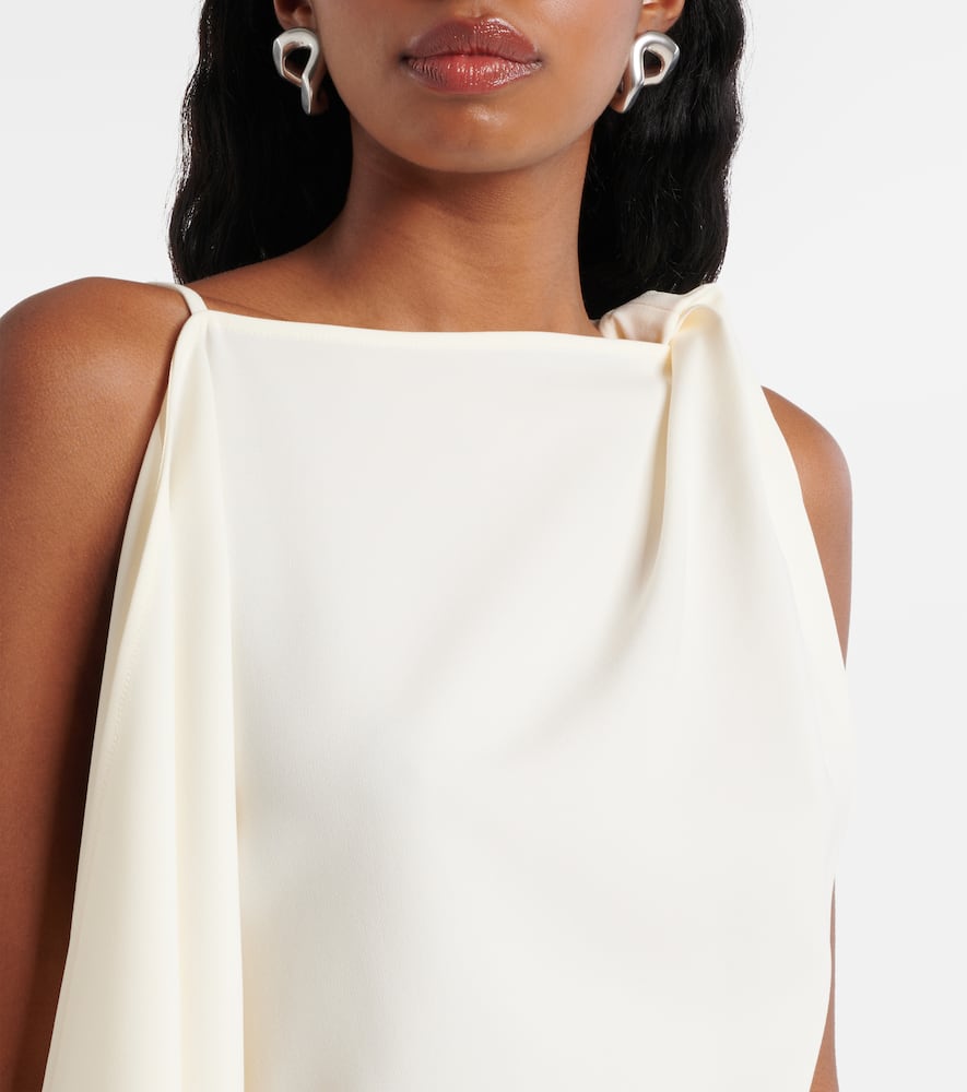 Alyssa draped crêpe top