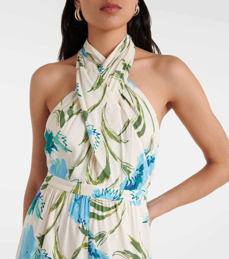 Diane von Furstenberg Cort floral halterneck jumpsuit