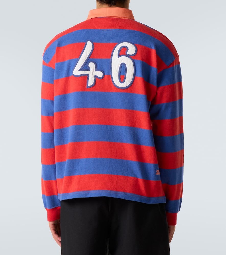 Striped cotton polo shirt
