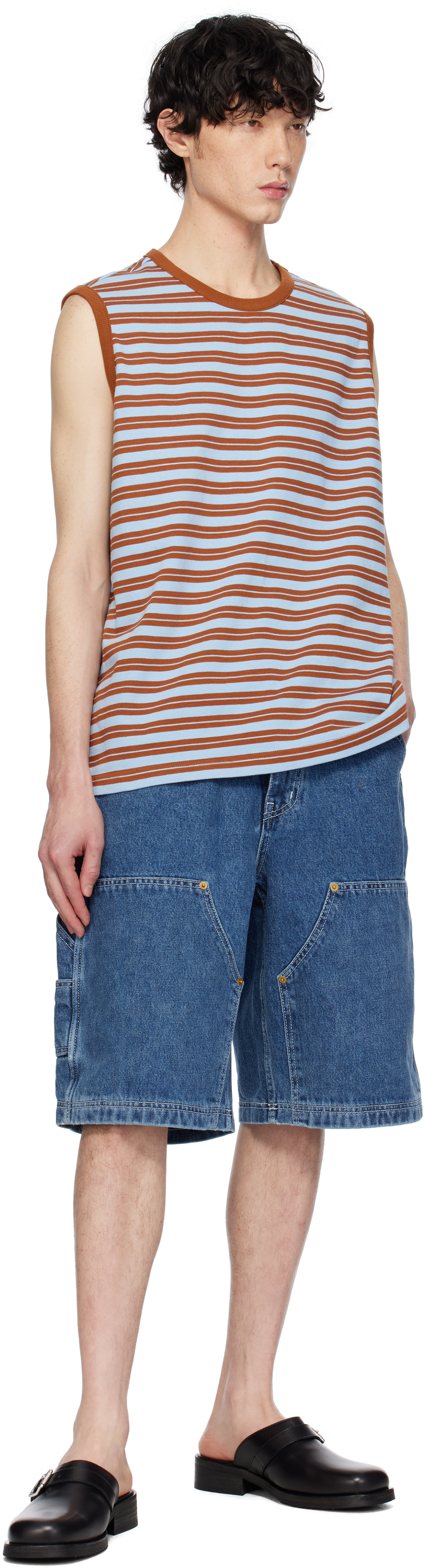 AFTER PRAY Blue James Carpenter Denim Shorts