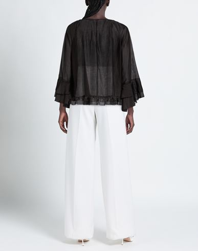 Woman Top Black Size 6 Tencel, Polyester