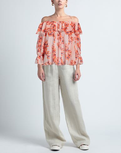 Olla Parég Woman Top Orange Size 8 Polyester, Viscose