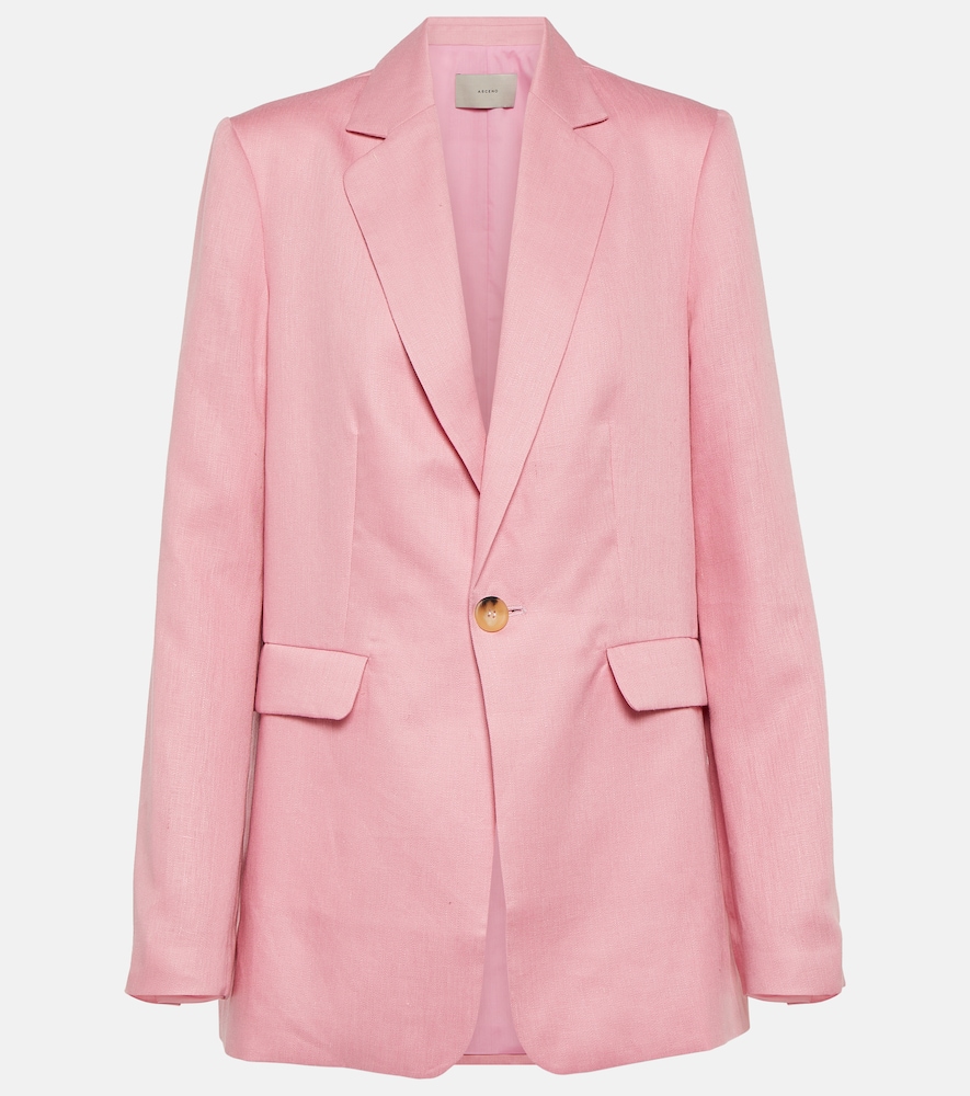 Azores single-breasted linen blazer