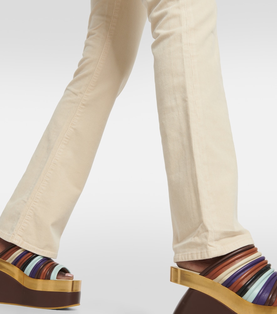 Mid-rise flared jeans