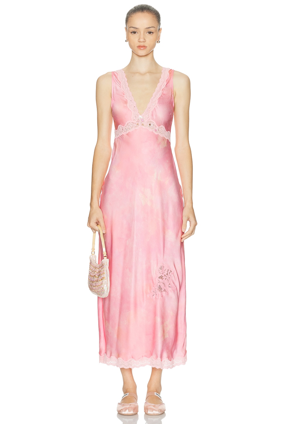 LoveShackFancy Bier Dress in Pink. -  XL also in
