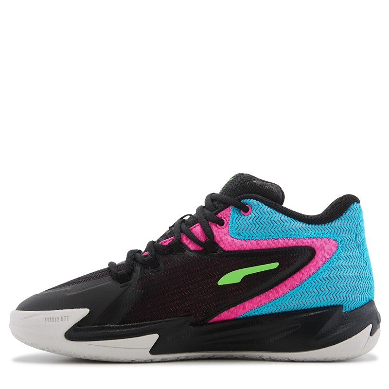 Men's Dagger Mid Top Basketball Shoes (Black/Blue/Pink)