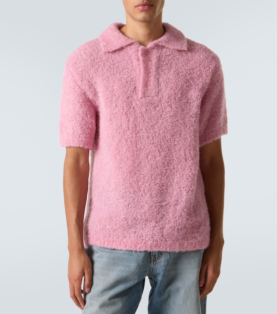 Alpaca-blend polo sweater