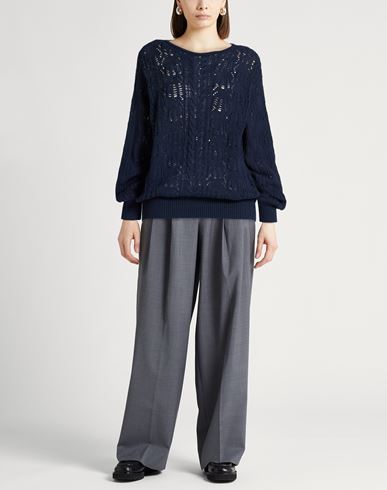 Woman Sweater Midnight blue Size S Cotton, Cashmere