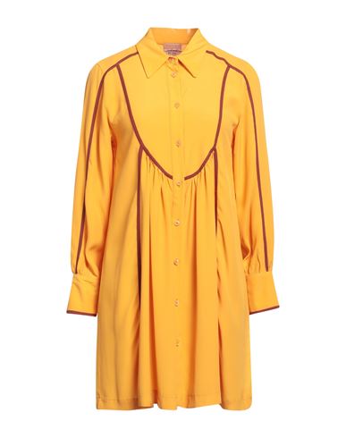 Même Road Woman Mini dress Marigold Size 2 Acetate, Silk