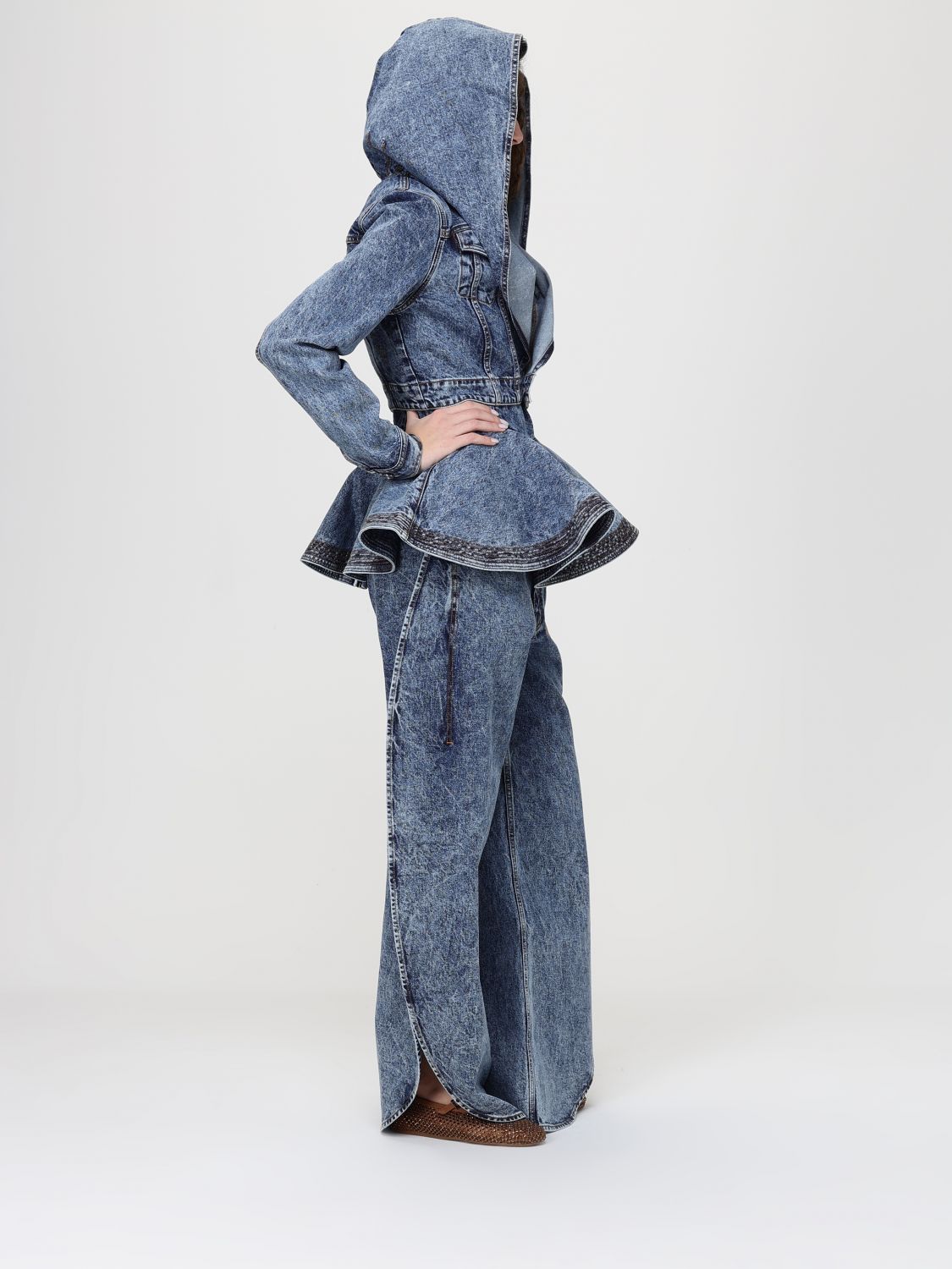 Jacket ALAÏA Woman color Gnawed Blue
