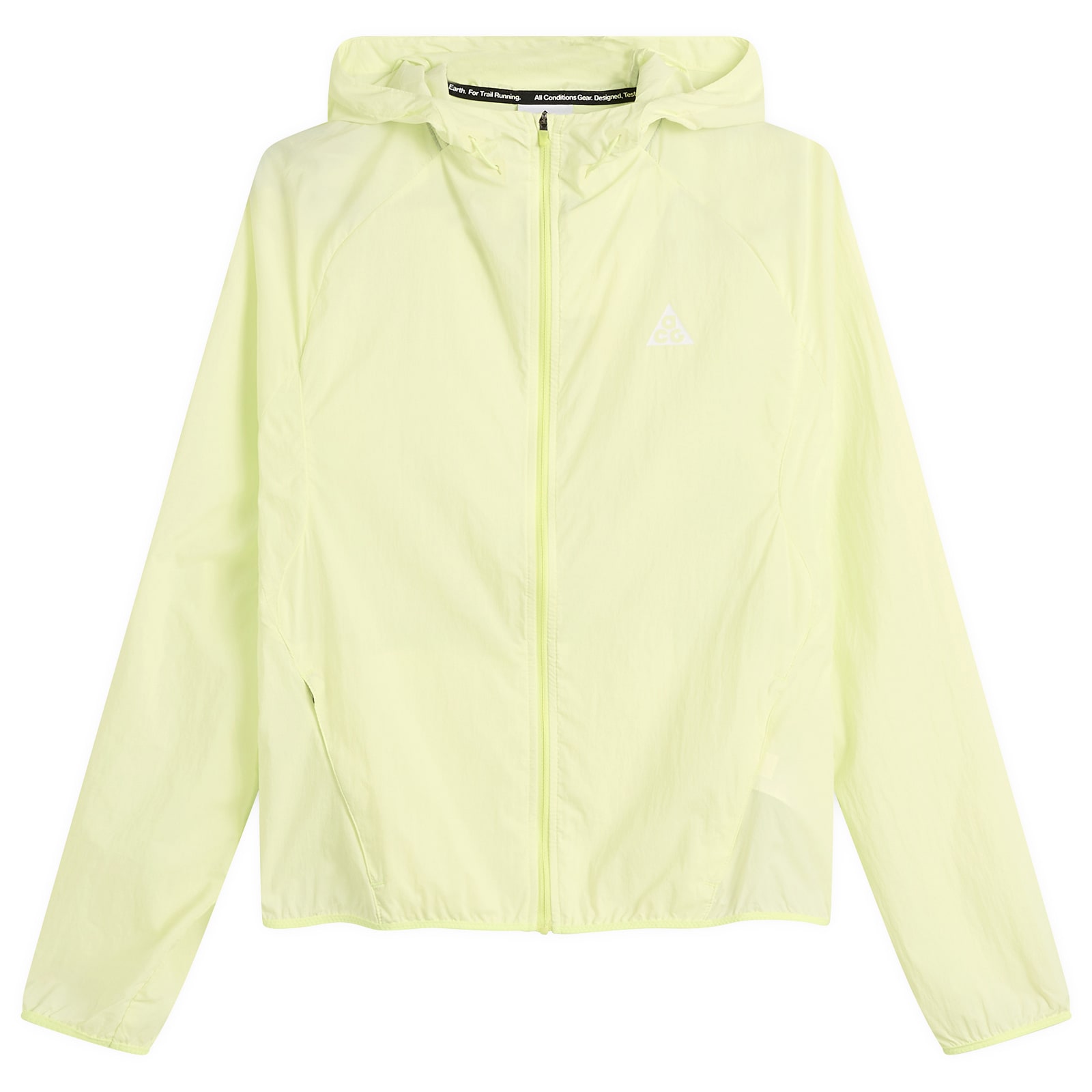 Women's ACG Trail Repel Jacket in Lt Lemon Twist/Peat Moss/Summit White