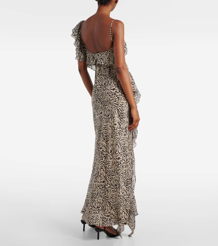 Ester silk crêpe de chine maxi dress