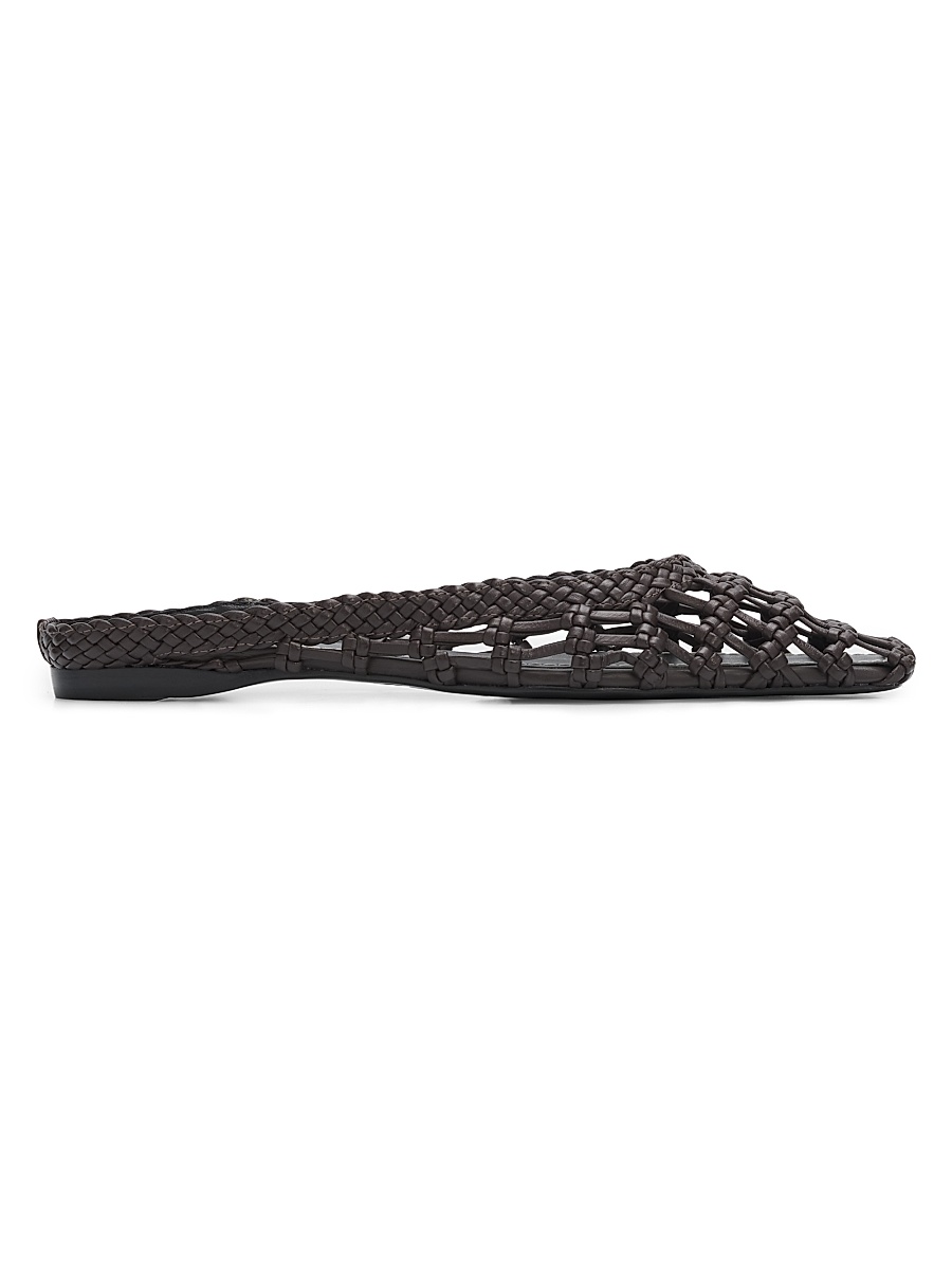 Women's Otto Hand-Knotted Mules - Espresso Open Weave