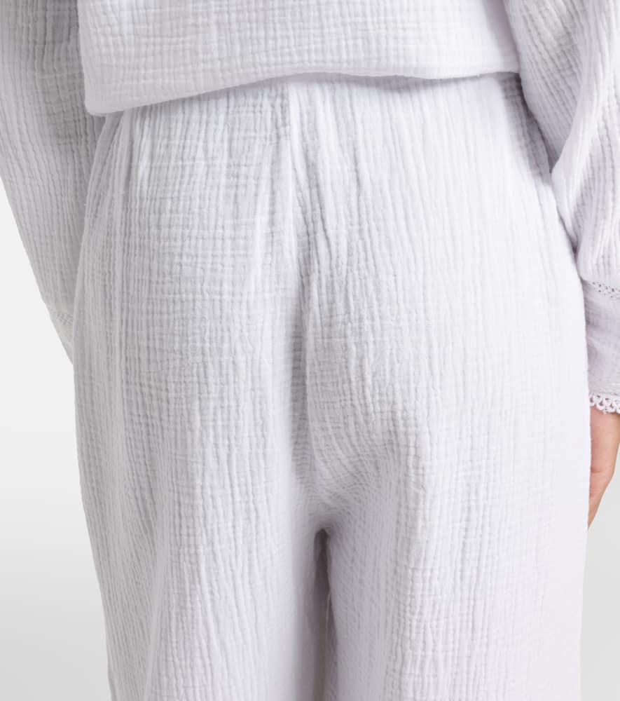 Calia cotton muslin wide-leg pants