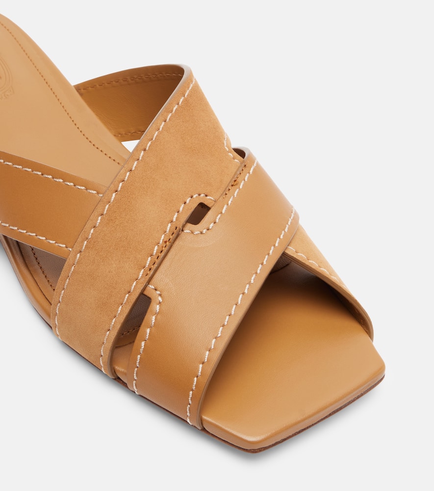 Leather slides