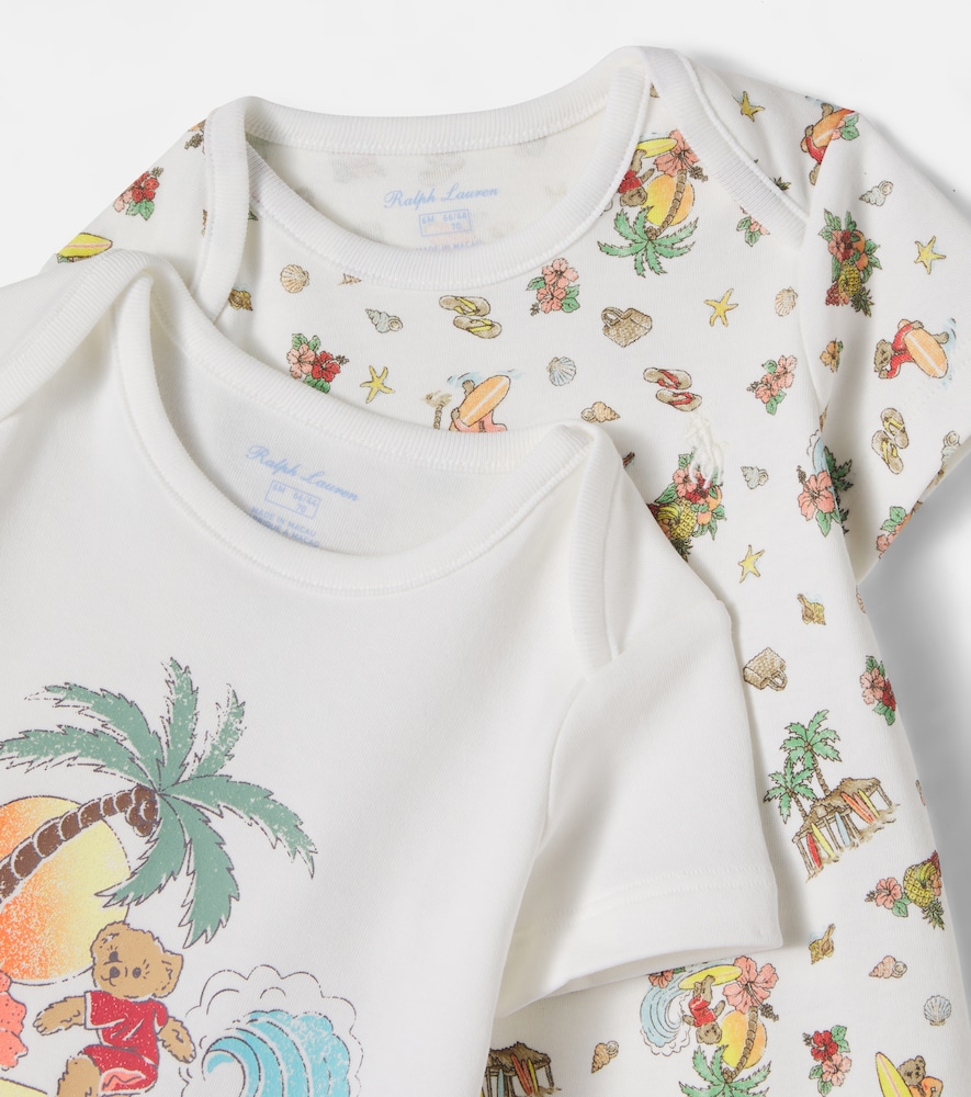 Baby Polo Bear set of 2 printed cotton onesie