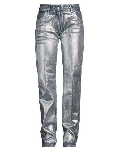 Woman Jeans Silver Size 8 Cotton