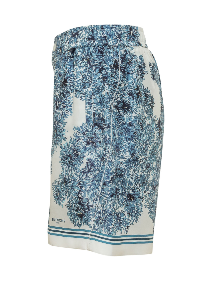 Blue Floral Shorts