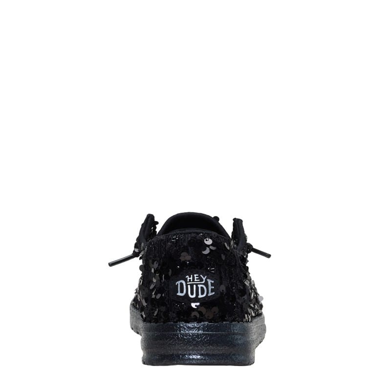 Women's Wendy Party Sequin Slip On Shoes (Black/Black)