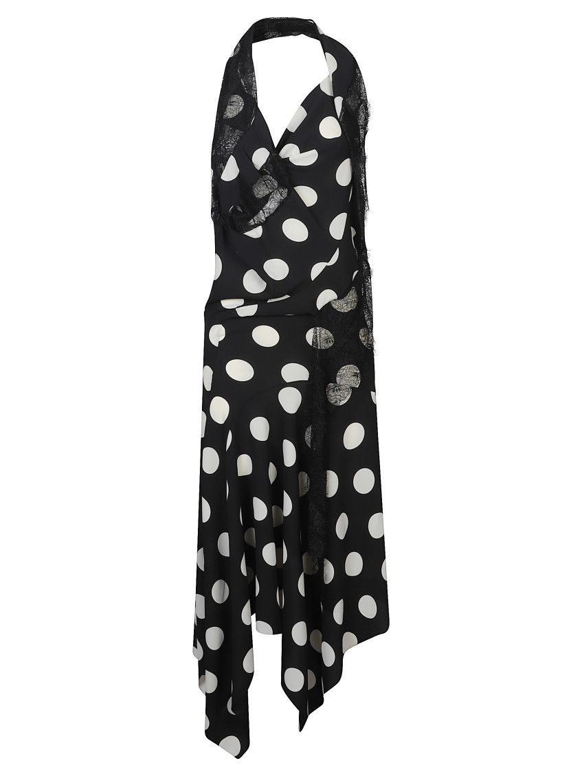 Black Polka dot midi dress