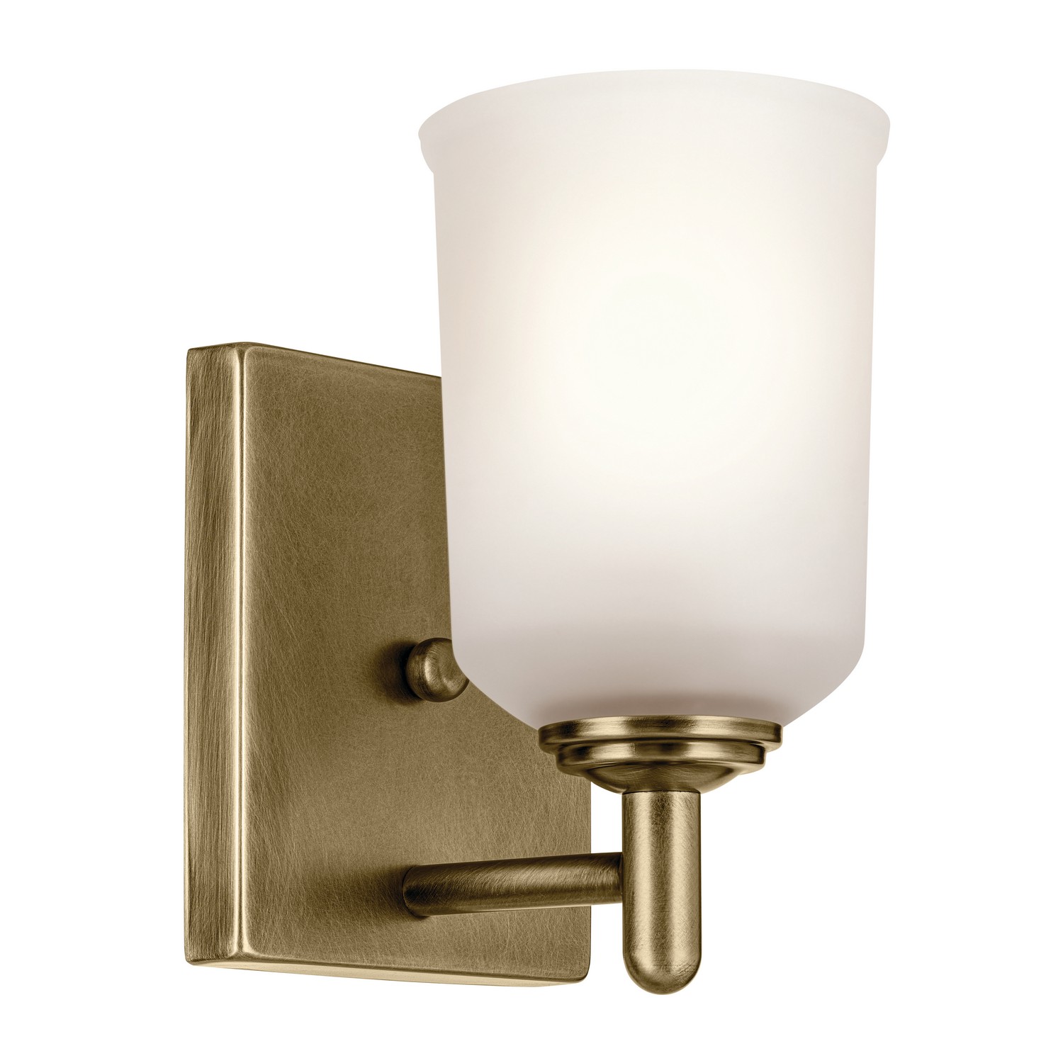 Natural Brass One Light Wall Sconce from the Shailene Collection