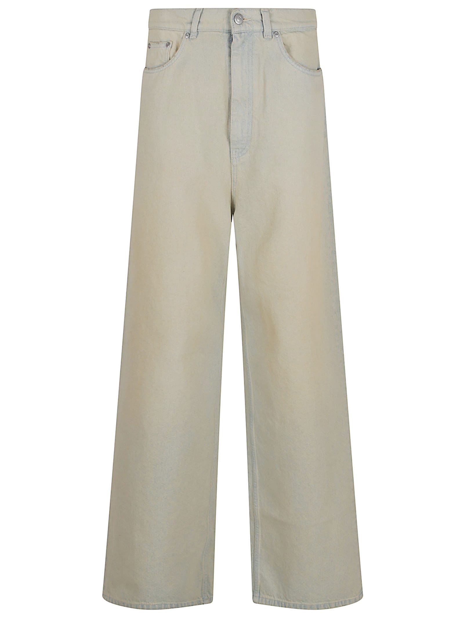 Sand Overdyed Wide Leg Jeans