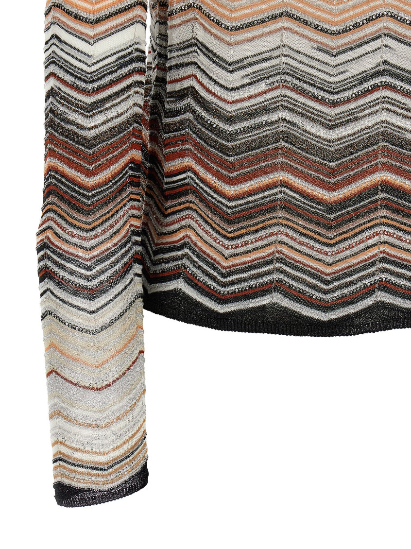 Missoni - v neck chevron knit cardigan long sleeve