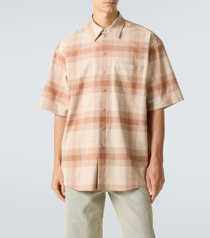 Tommy checked oversized cotton bowling shirt