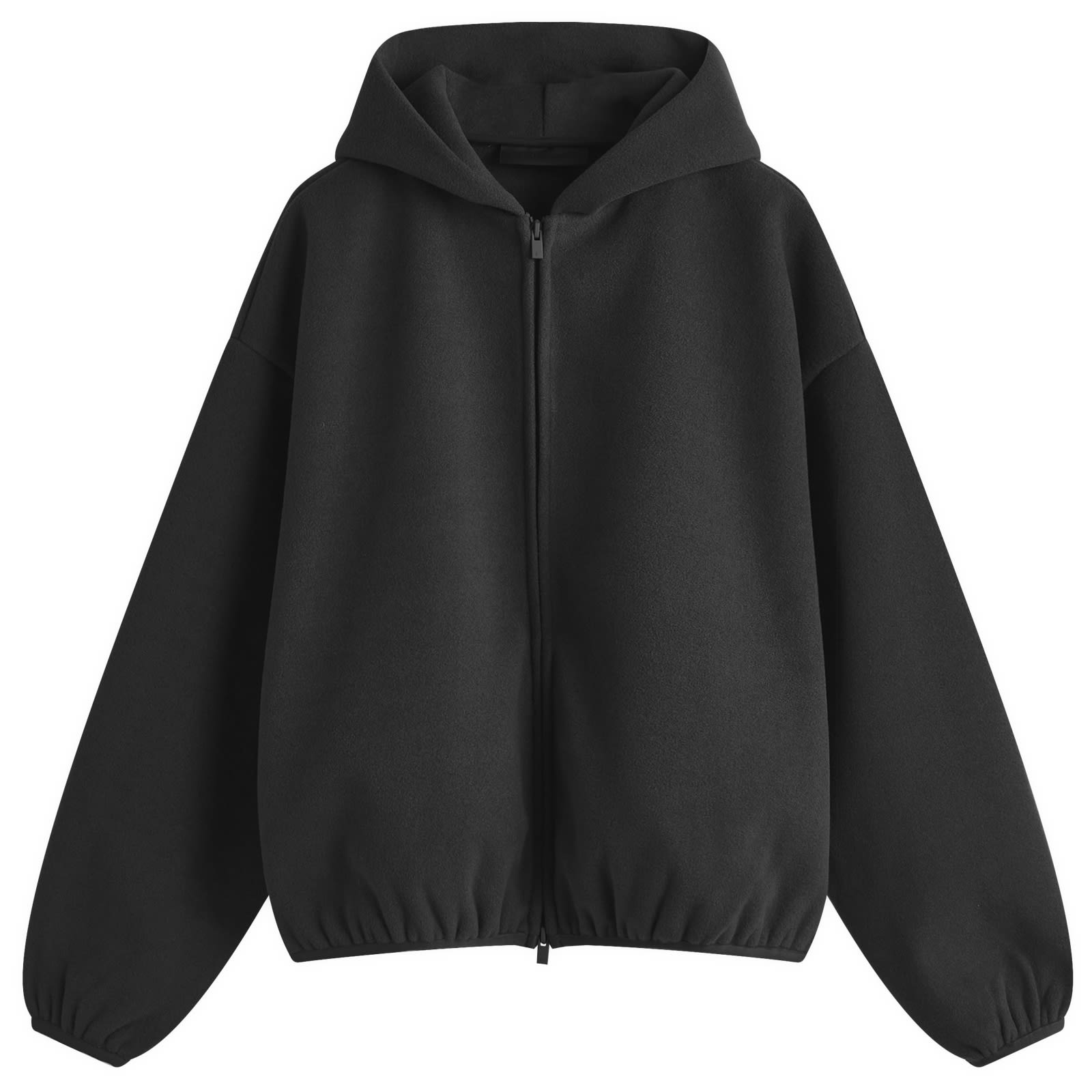 Women's Brushed Hooded Bomber Jacket in Black