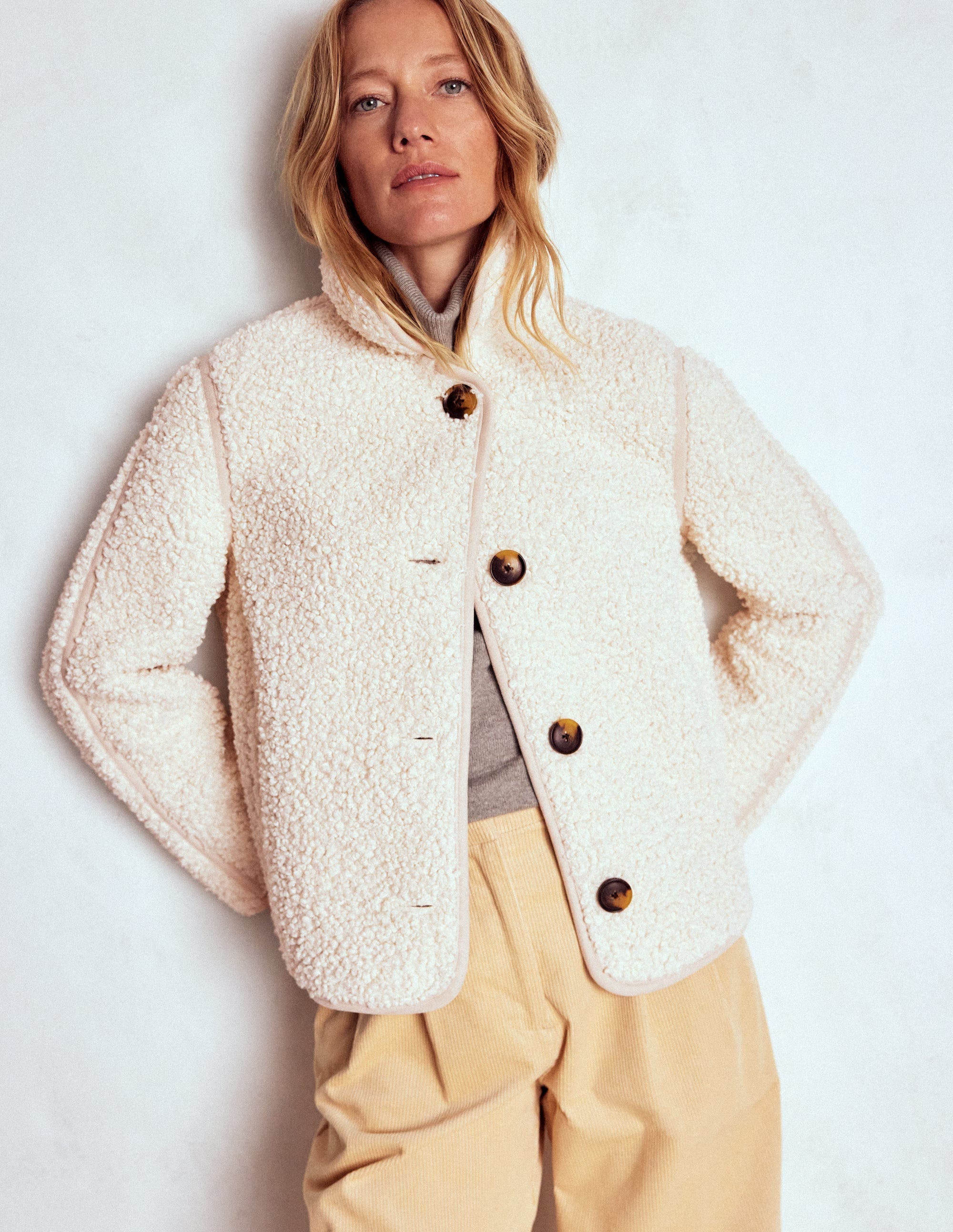 Borg Jacket Curly Natural Borg