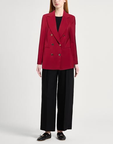 Woman Blazer Red Size M Polyester, Elastane