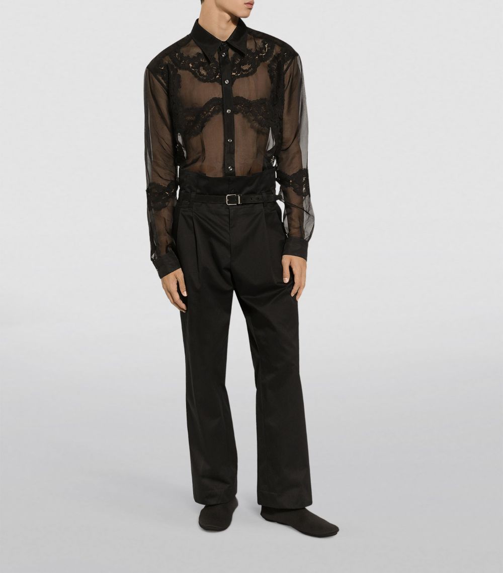 High-Waist Tailored Trousers