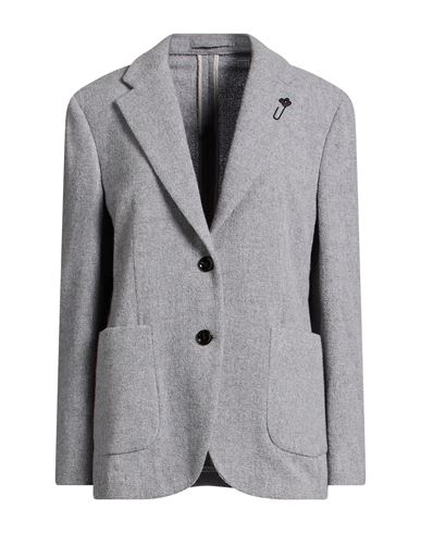 Woman Blazer Grey Size 8 Virgin Wool, Silk, Polyamide, Cashmere