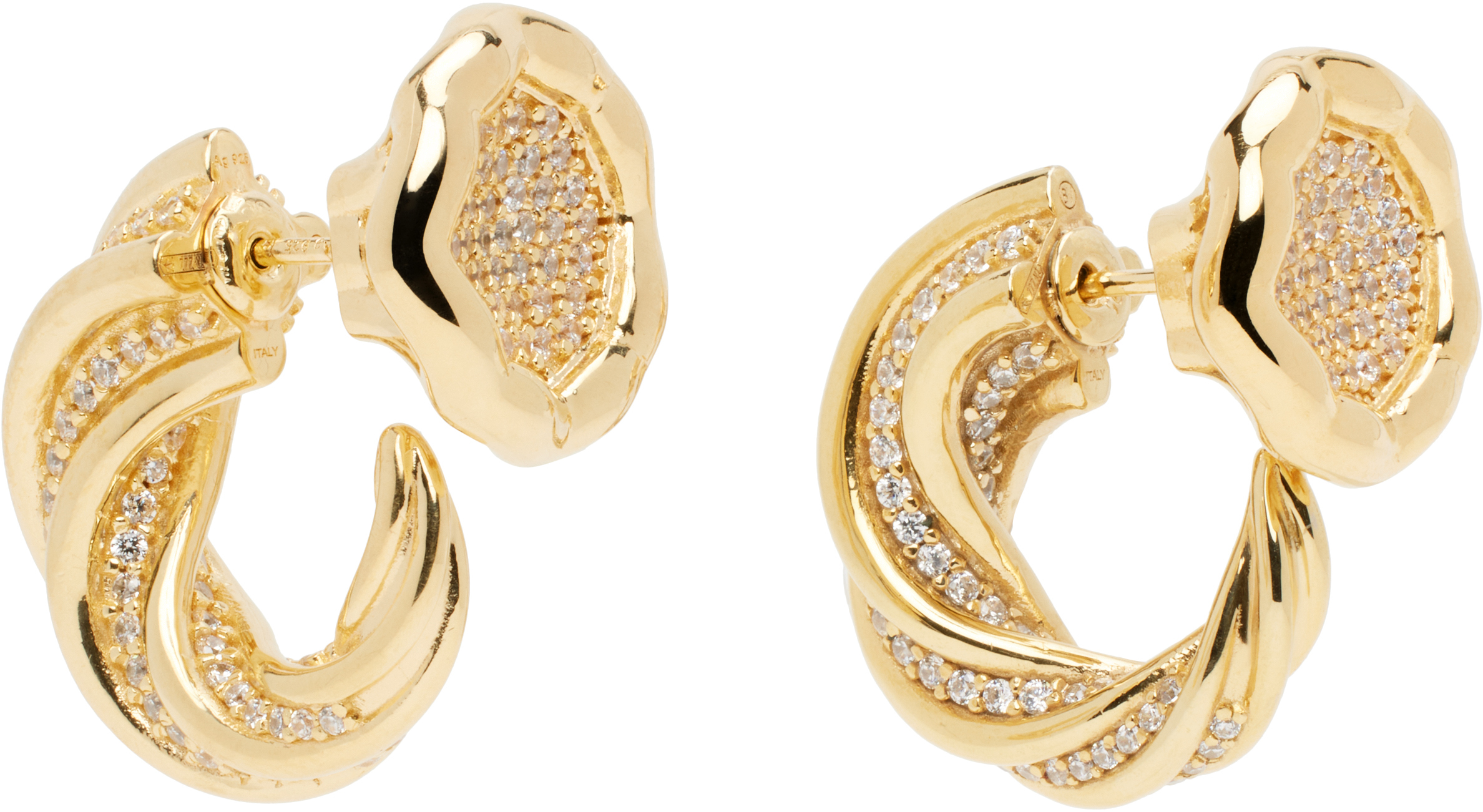 Bottega Veneta Gold Knot Earrings