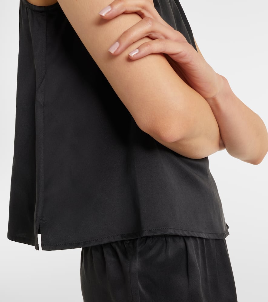 Sofia silk charmeuse tank top