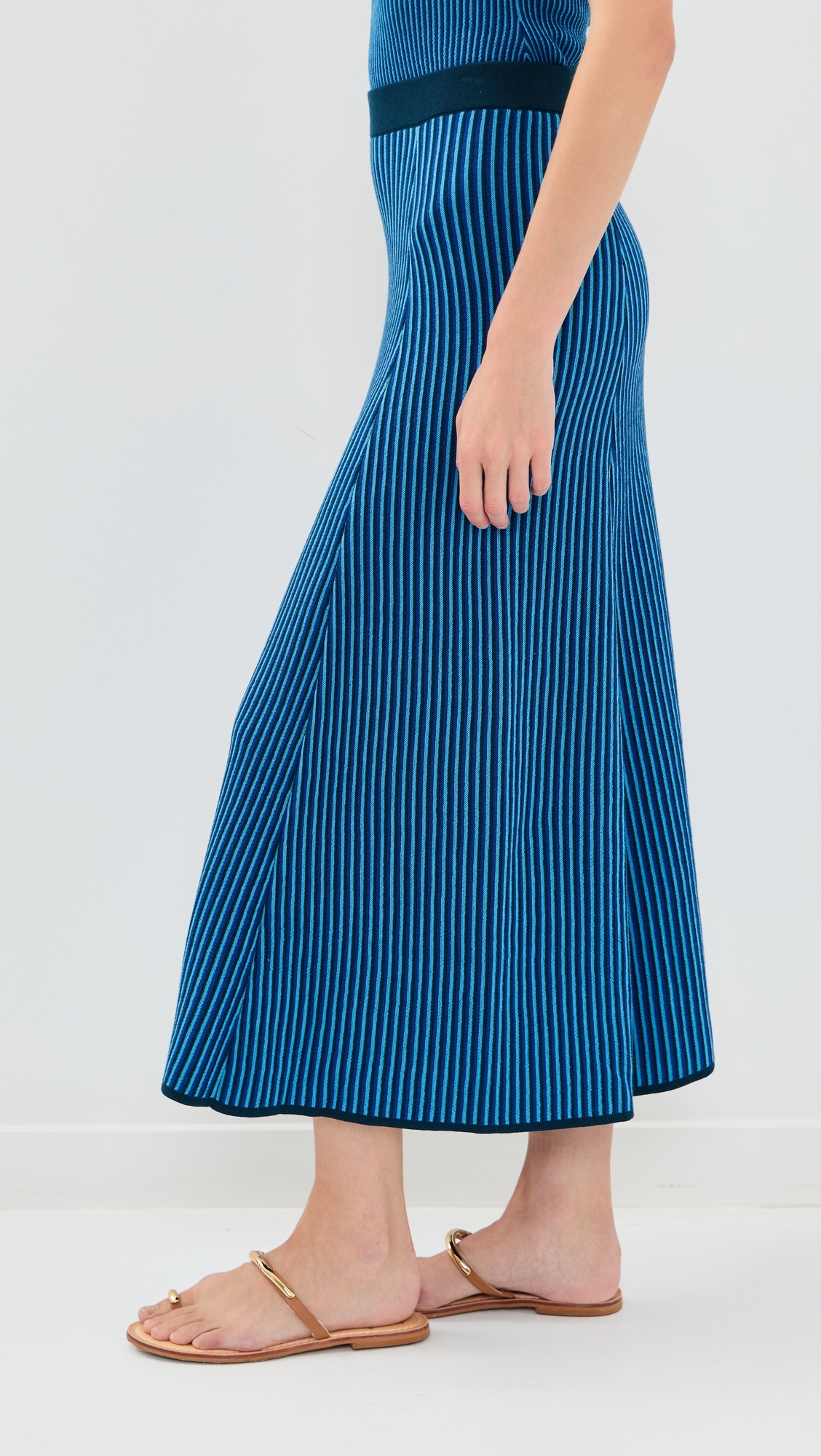 Lienzo Knit Midi Skirt Blues