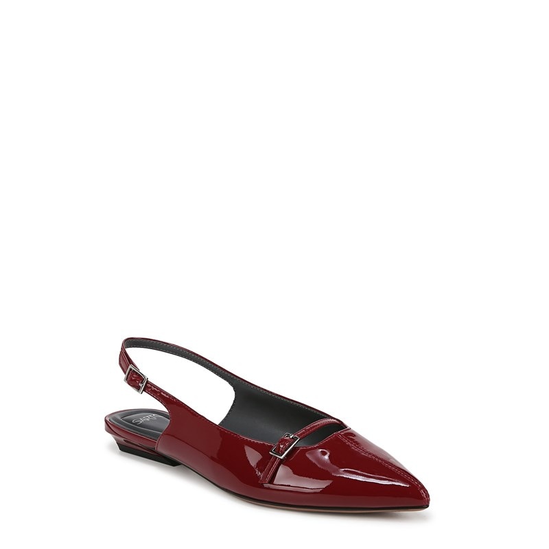 Women's Emma Mary Jane Slingback Shoes (Gothic Red Patent Leather)