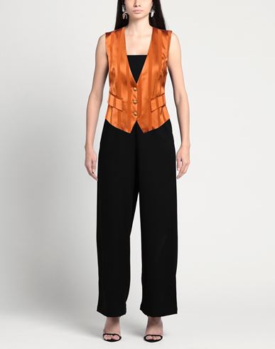 Woman Tailored Vest Orange Size 4 Viscose