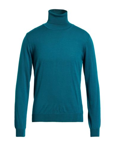 Man Turtleneck Deep teal Size M Merino Wool, Acrylic