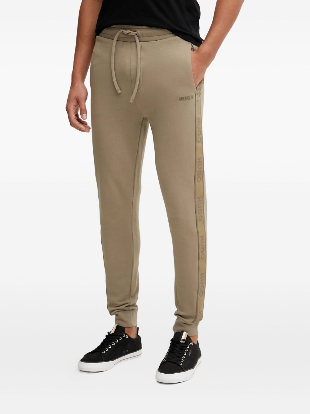 Logo-tape track pants - Brown