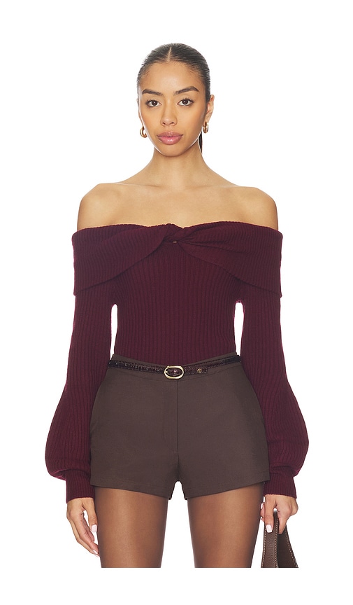 ASTR the Label Tilde Sweater in Wine. L. Also in XS, S
